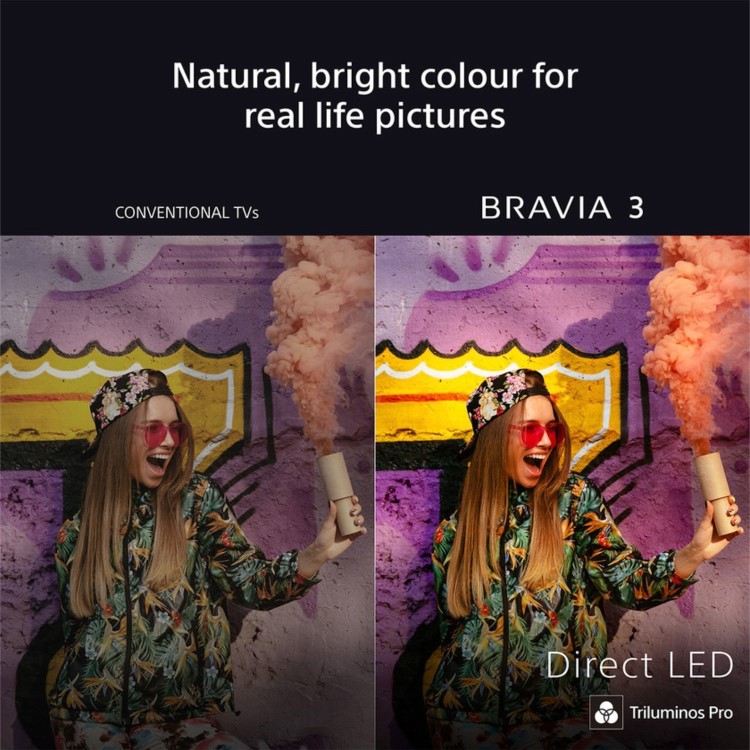 Sony BRAVIA K75S38B 75" 4K Ultra HD Smart LED TV  HDR Dolby Vision & Google TV