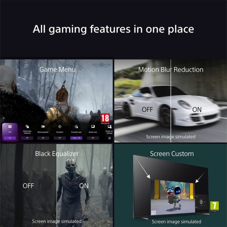 Sony BRAVIA XR K75XR55BP 75" 4K Ultra HD Smart LED TV  HDR Dolby Vision & Google TV