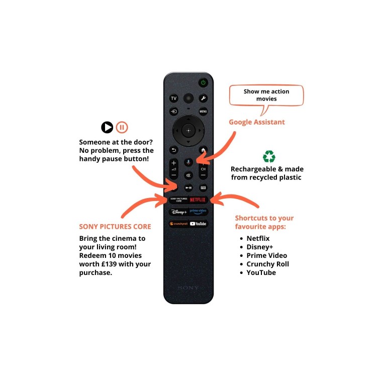 Sony K77XR80PU 77-Inch 4K OLED Smart TV  Google TV HDR & Dolby Vision