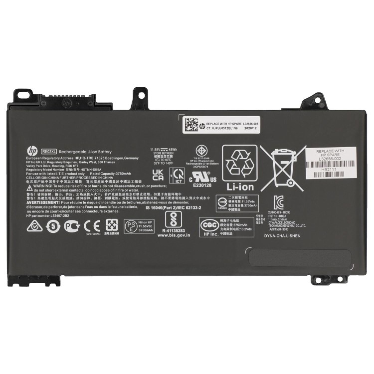 HP Laptop Battery Pack 11.55V 3750mAh