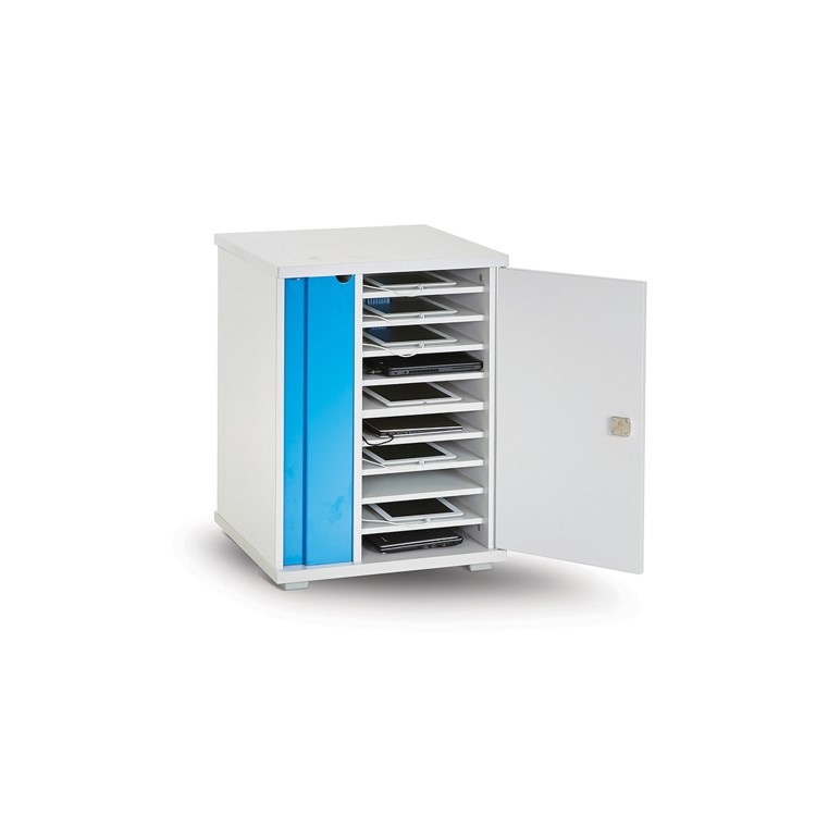 LapCabby Lyte Single Door 10 Laptops or Chromebook and Tablet up to 15.6" Charging Trolley