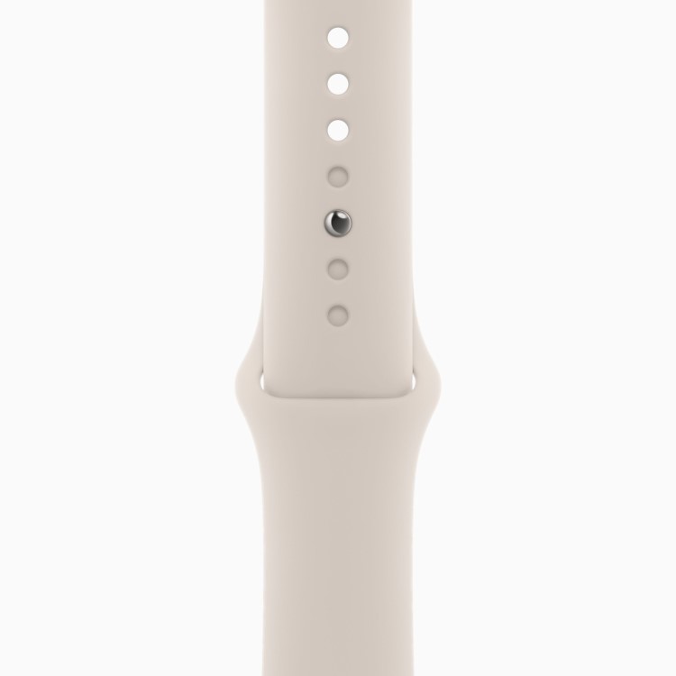 Apple Watch Series 9 GPS 45mm Starlight Aluminium Case with Starlight Sport Band - M/L