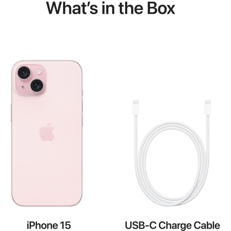 Apple iPhone 15 Pink 6.1" 256GB 5G Unlocked & SIM Free Smartphone