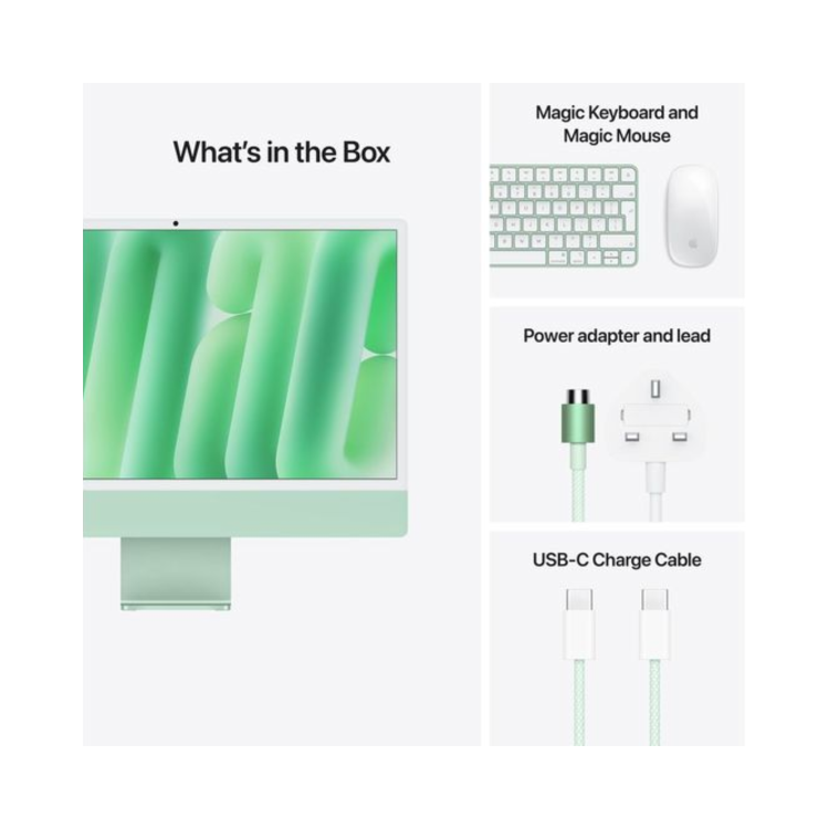 Apple iMac 2024 M4 10-Core 16GB RAM 256GB SSD 24 Inch 4.5K All-in-One PC - Green