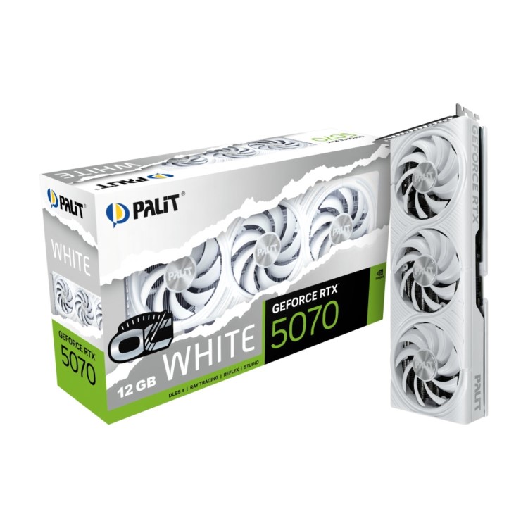Palit GeForce RTX™ 5070 White OC 12GB GDDR7 Graphics Card