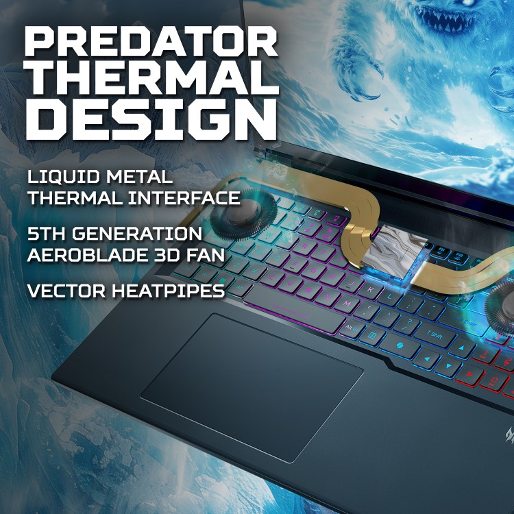 Acer Predator Helios Neo 18 AI  Intel Core Ultra 9 16GB RAM 1TB SSD RTX 5070 Ti 250Hz 18 Inch Windows 11 Gaming Laptop