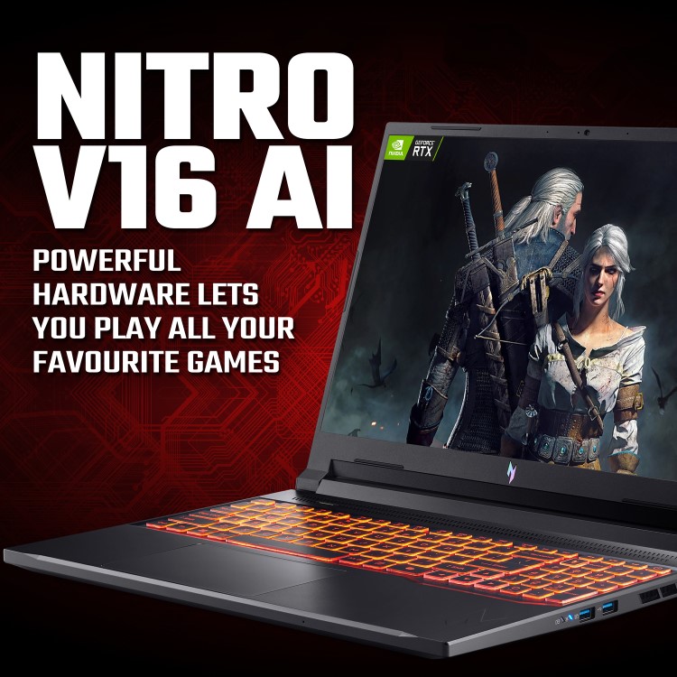 Refurbished Acer Nitro V AMD Ryzen 7 16GB RAM 1TB SSD 180Hz RTX 5070 16 Inch Windows 11 Gaming Laptop