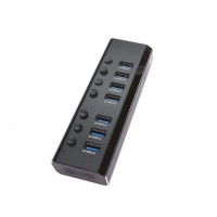 OEM 7 Port USB 3.0 Hub Black 