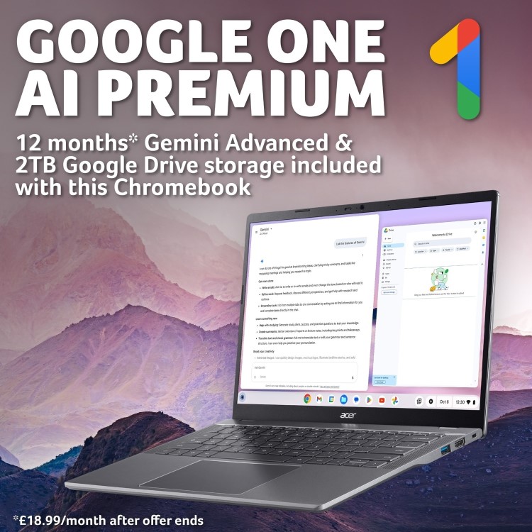 Acer Plus 514 Intel Core i3 8GB RAM 256GB eMMC 14 Inch Chromebook