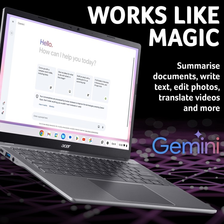 Acer Plus 514 Intel Core i3 8GB RAM 256GB eMMC 14 Inch Chromebook