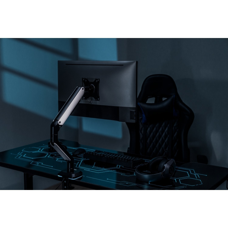 electriQ Gaming Single Monitor Arm with RGB Lighting