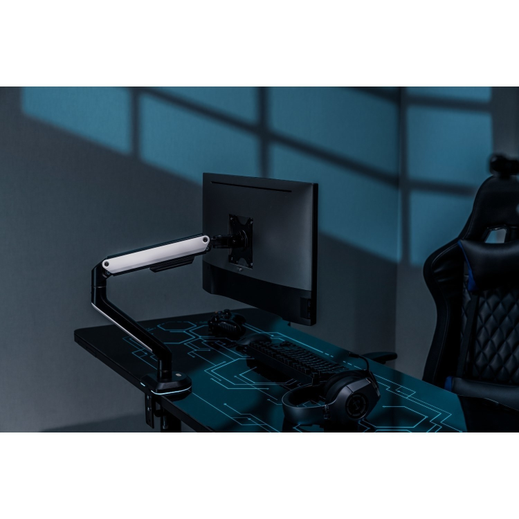 electriQ Gaming Single Monitor Arm with RGB Lighting