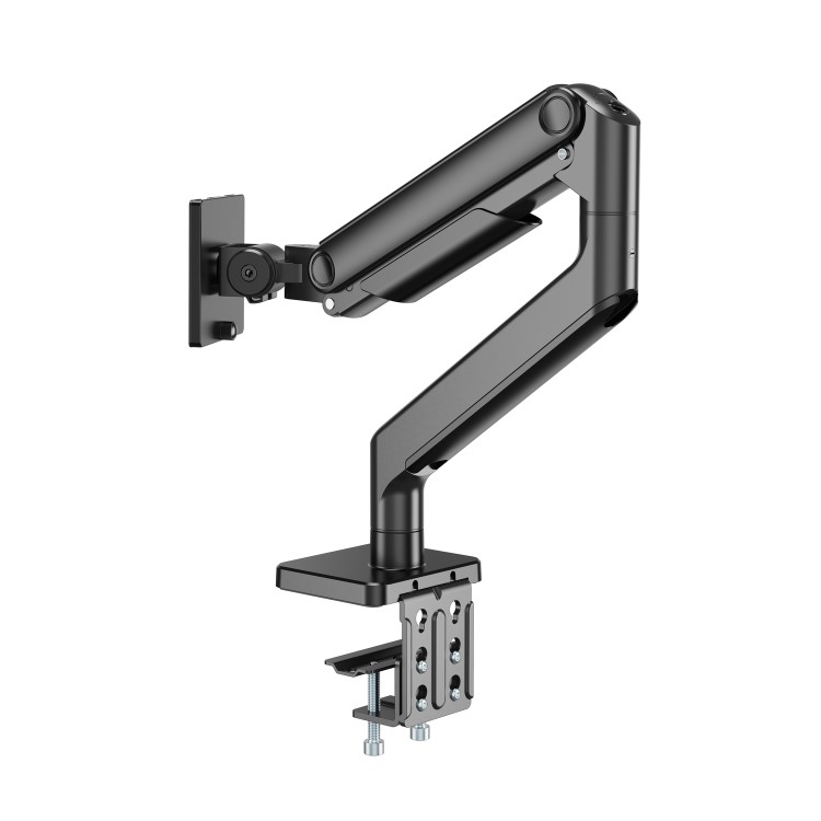 electriQ Single Premium Monitor Arm with USB A/C Ports For Up to x1 49" Screen