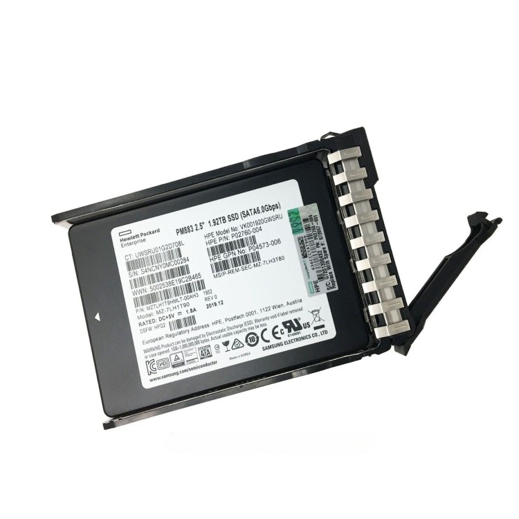 HPE - 1.92TB - SATA - 6Gb/s - SSD - 2.5" 