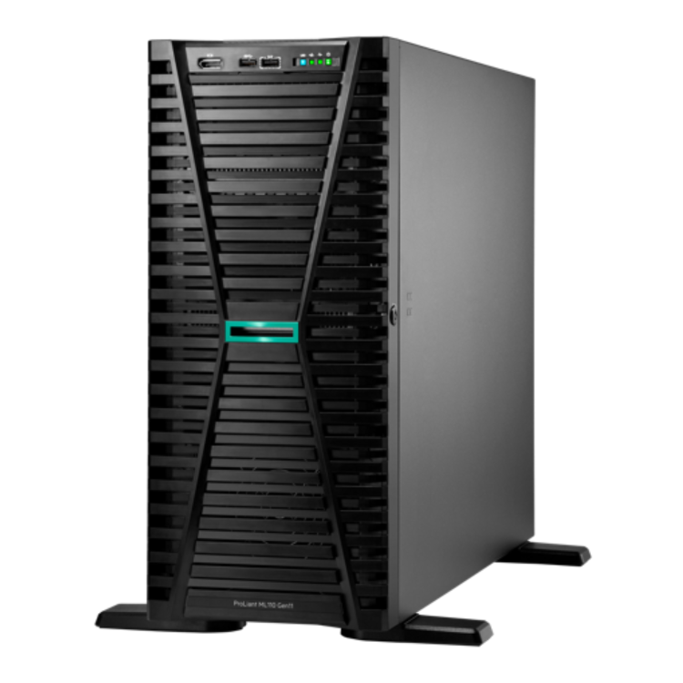HPE ProLiant ML110 Gen11 Intel Xeon Bronze 3408U 1.8GHz 8c 16GB RAM 4TB HDD 4.5U Tower Server