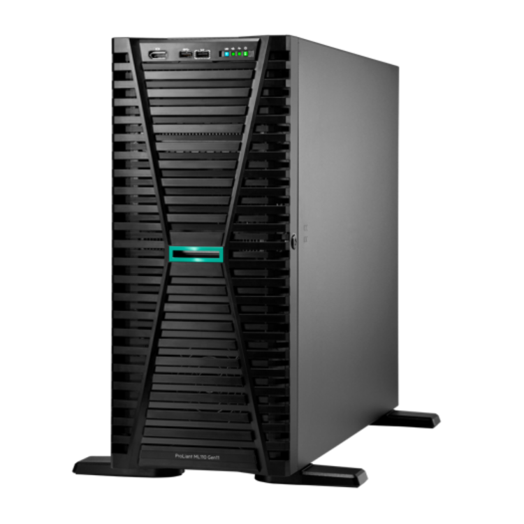 HPE ProLiant ML110 Gen11 Intel Xeon Silver 4510 2.4GHz 12c 32GB RAM 2x4TB HDD 4.5U Tower Server