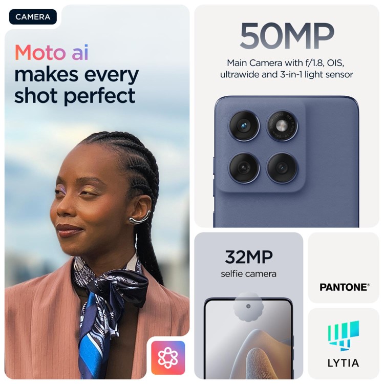 Motorola Edge 60 Fusion Pantone Slipstream 6.67" 256GB 5G Unlocked & SIM Free Smartphone