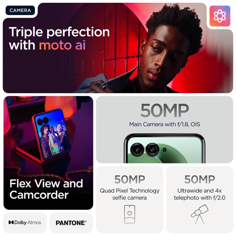 Motorola Razr 60 Ultra Pantone Scarab 7" 512GB 5G Unlocked & SIM Free Smartphone