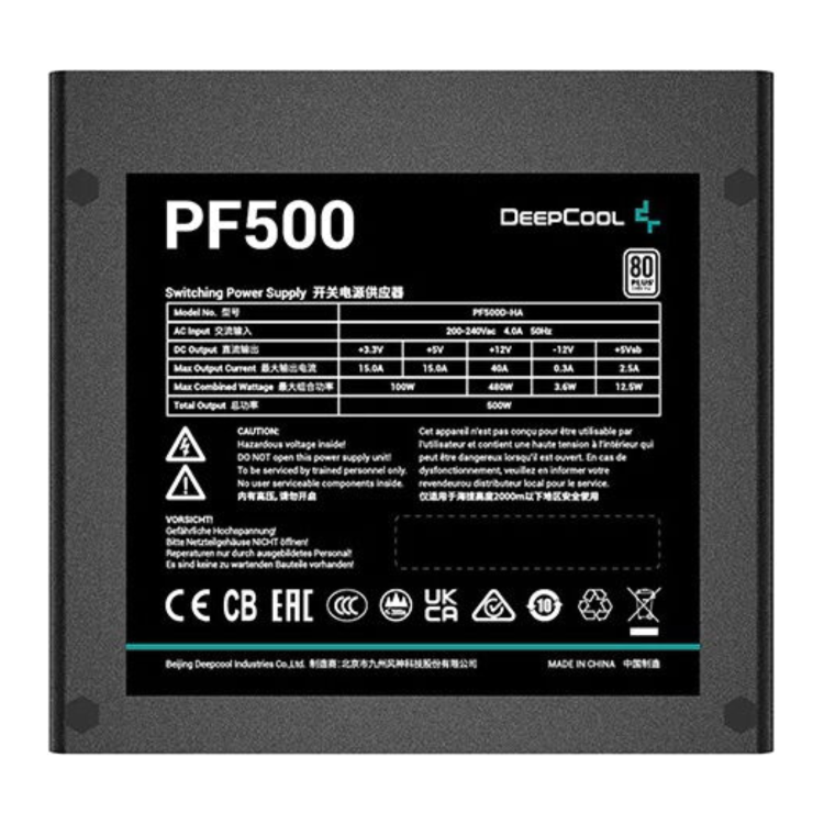 DeepCool PF500 500W Non Modular 80 PLUS White Power Supply