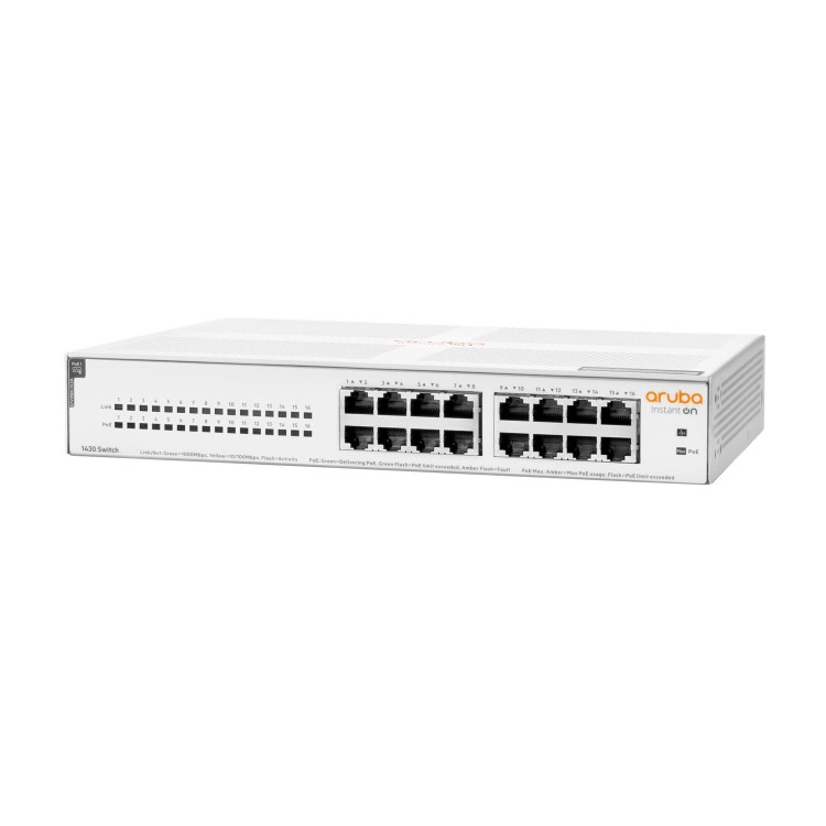 HPE Networking Instant On Switch 16p Gigabit CL4 PoE 124W 1430 Limited Lifetime Support
