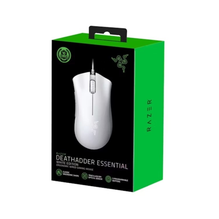 Razer DeathAdder Essential White Backlight Wired Gaming Mouse White