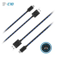 Stealth PS4 2 x 3m Micro USB Twin Play & Charge Cables