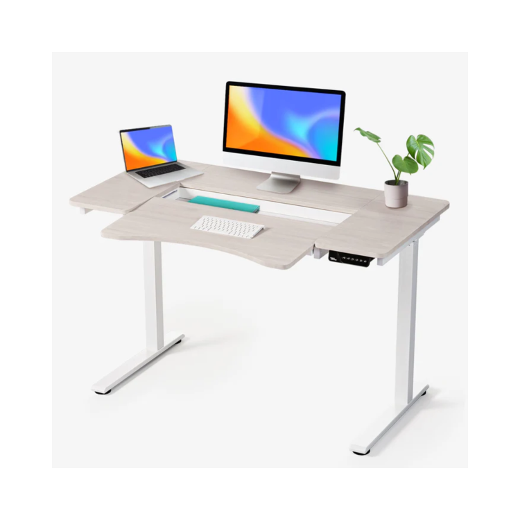Light Wood Smart Height Adjustable Desk