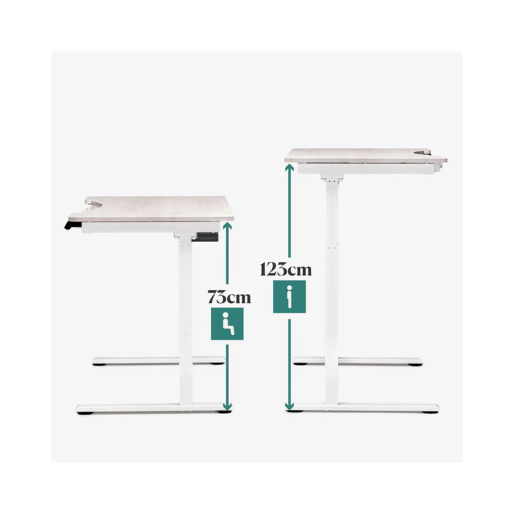 Light Wood Smart Height Adjustable Desk