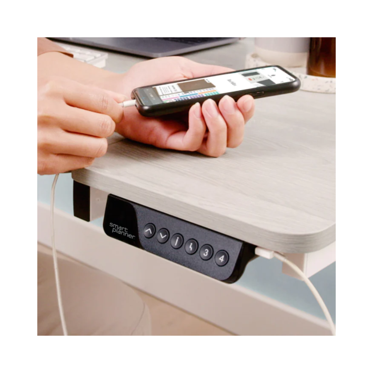 Light Wood Smart Height Adjustable Desk