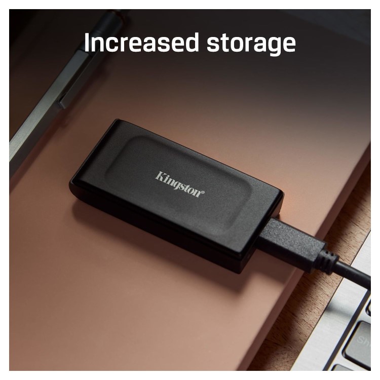 Kingston XS1000 1TB USB 3.2 Gen 2 Portable External SSD - Black
