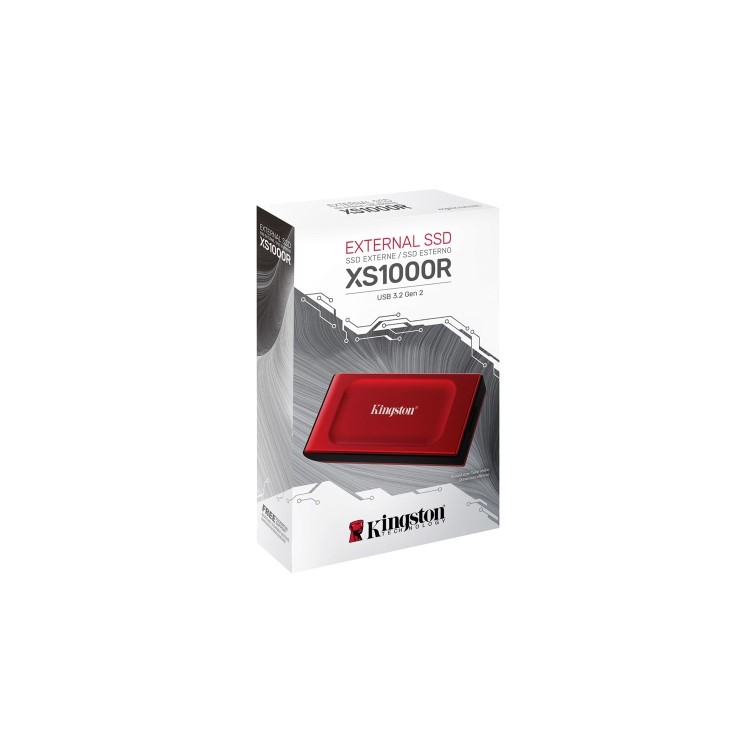 Kingston XS1000 1TB USB 3.2 Gen 2 Portable External SSD - Red