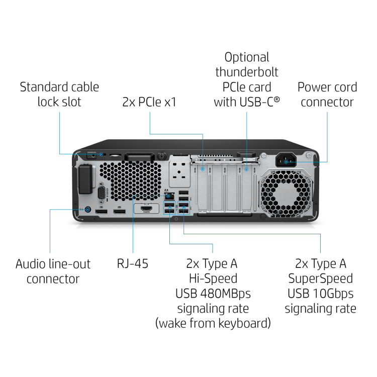 Refurbished HP EliteDesk 800 G6 SFF Core i5 10th gen 16GB RAM 256GB SSD Windows 11 Pro Desktop