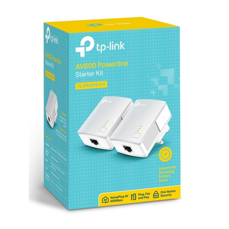 TP-Link TL-PA4010 KIT AV600 Powerline Adapter Kit - 1 Port