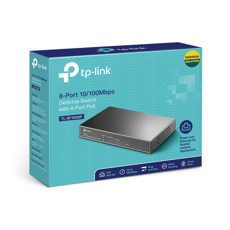 TP-Link TL-SF1008P 8-Port 10/100M Desktop PoE Switch