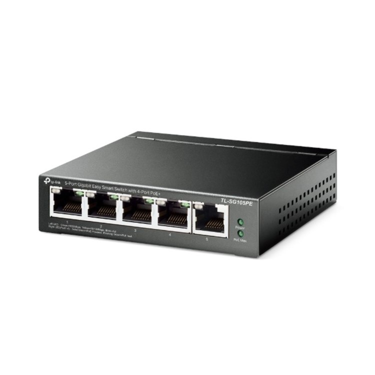 5-Port Gigabit Easy Smart Switch with 4-Port PoE+