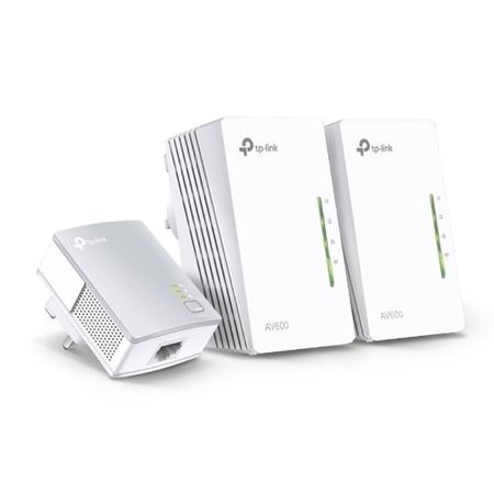 TP-LINK TL-WPA4220T KIT 300Mbps AV600 Wireless N Powerline Adapter Triple Kit