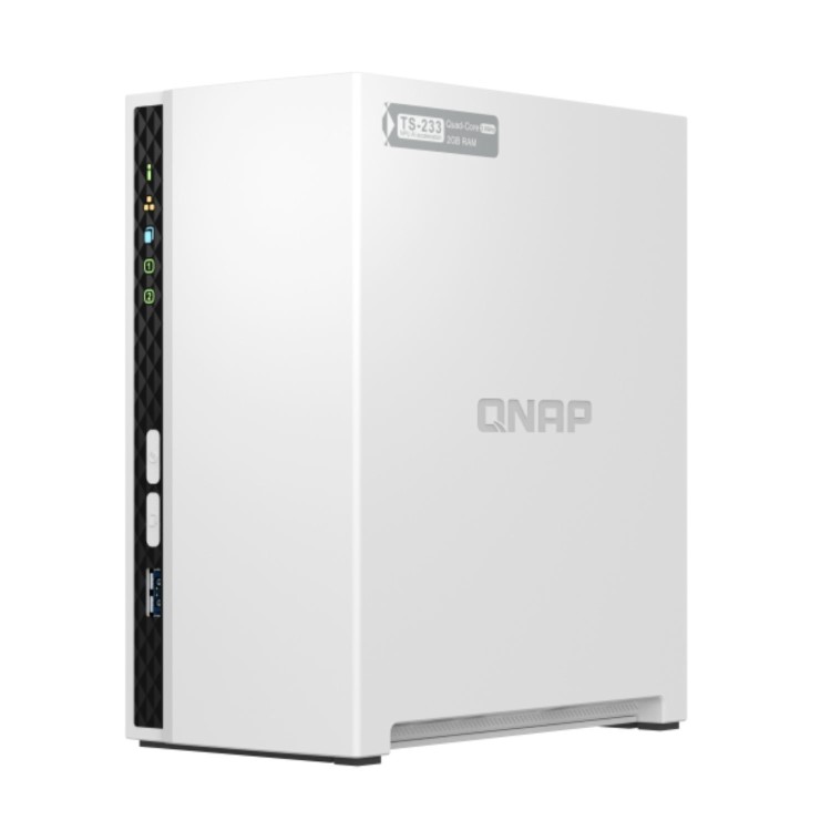 QNAP TS-233 2GB RAM with 16TB Installed Storage 2 Bay SATA Desktop NAS