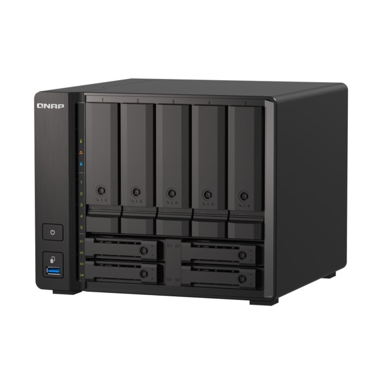 QNAP TS-h973AX 8GB RAM with 20TB Installed Storage 9 Bay SATA Desktop NAS Storage
