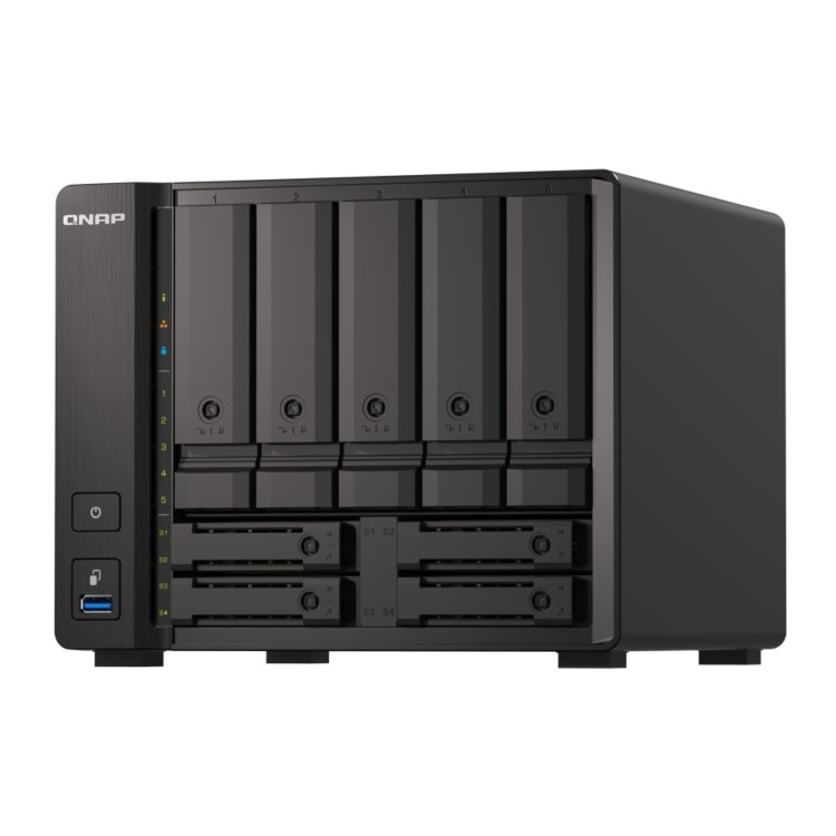 QNAP TS-h973AX 8GB RAM with 20TB Installed Storage 9 Bay SATA Desktop NAS Storage