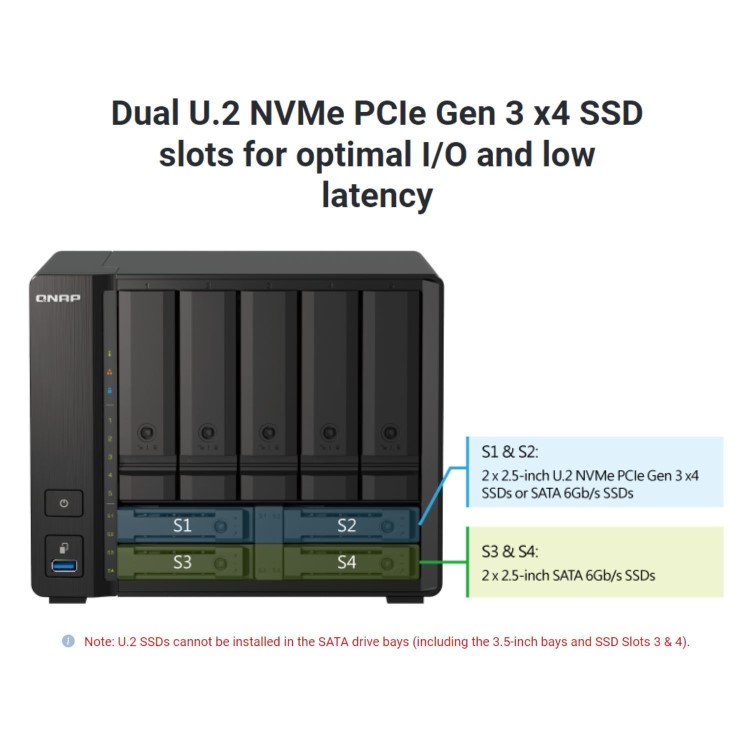 QNAP TS-h973AX 8GB RAM with 20TB Installed Storage 9 Bay SATA Desktop NAS Storage