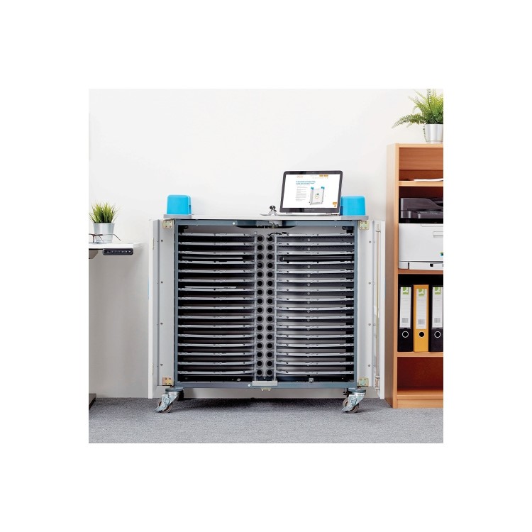 LapCabby UniCabby 32H 32 Laptops or Chromebooks and Tablets up to 14" Charging Trolley