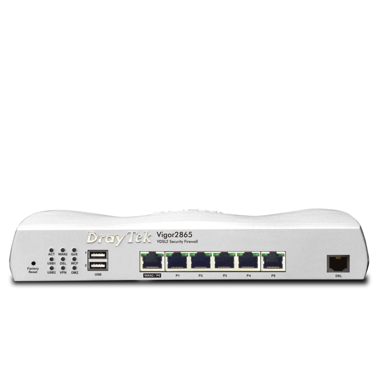 Draytek Vigor 2865 VDSL2 5 Port Gigabit Ethernet with Multi-WAN VPN & Firewall Router
