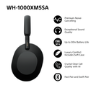 Sony WH-1000XM5 Wireless Noise Cancelling Headphones with Soft Case - Black
