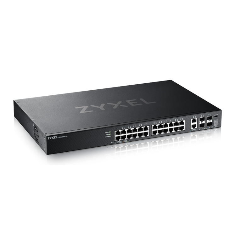 Zyxel XGS2220-30 NebulaFlex Pro 24-Port Layer 3 Managed Rackmount Gigabit Switch