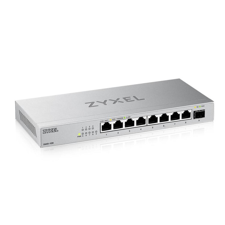 Zyxel XMG-108 8-Port Unmanaged 2.5GbE Access Switch w/ 1 x 10G SFP+ Port