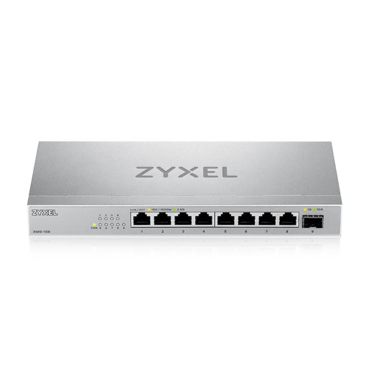 Zyxel XMG-108 8-Port Unmanaged 2.5GbE Access Switch w/ 1 x 10G SFP+ Port