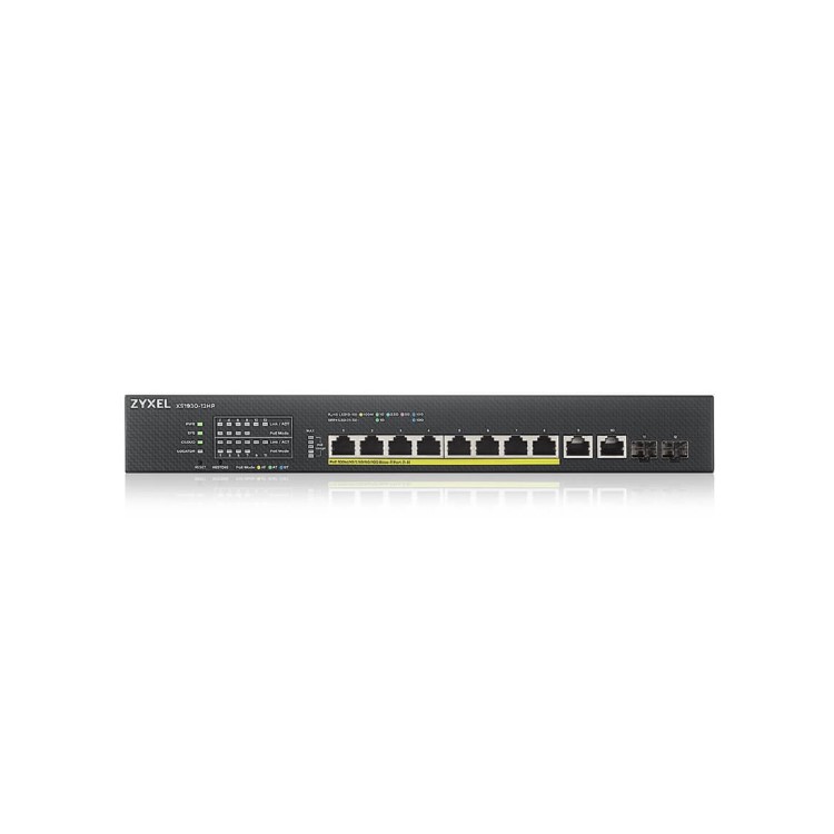 Zyxel XS1930-12HP 8-Port Smart Managed Rackmount 10-Gigabit PoE+ Switch