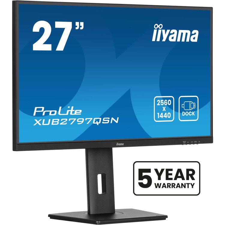 iiyama ProLite XUB2797QSN 27" IPS QHD 100Hz USB-C Height-Adjustable Monitor