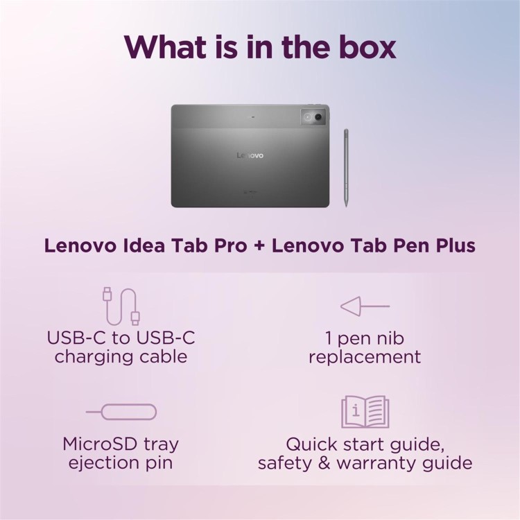 Lenovo Idea Tab Pro 12.7" Luna Grey 128GB Wi-Fi Tablet with Pen