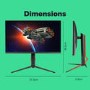 electriQ 27" Fast IPS Dual-Mode 4K at 160Hz Full HD at 320Hz 0.5ms Gaming Monitor